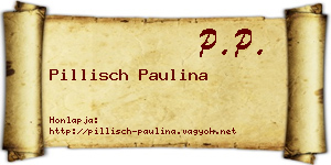Pillisch Paulina névjegykártya
